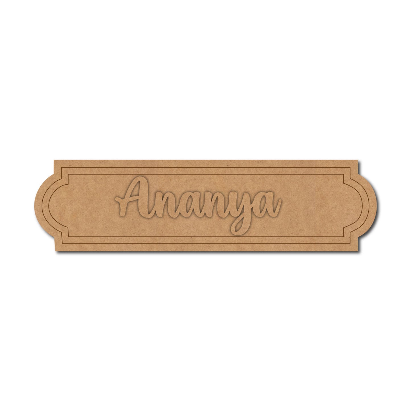 Nameplate Pre Marked MDF Design 1