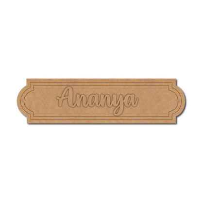Nameplate Pre Marked MDF Design 1