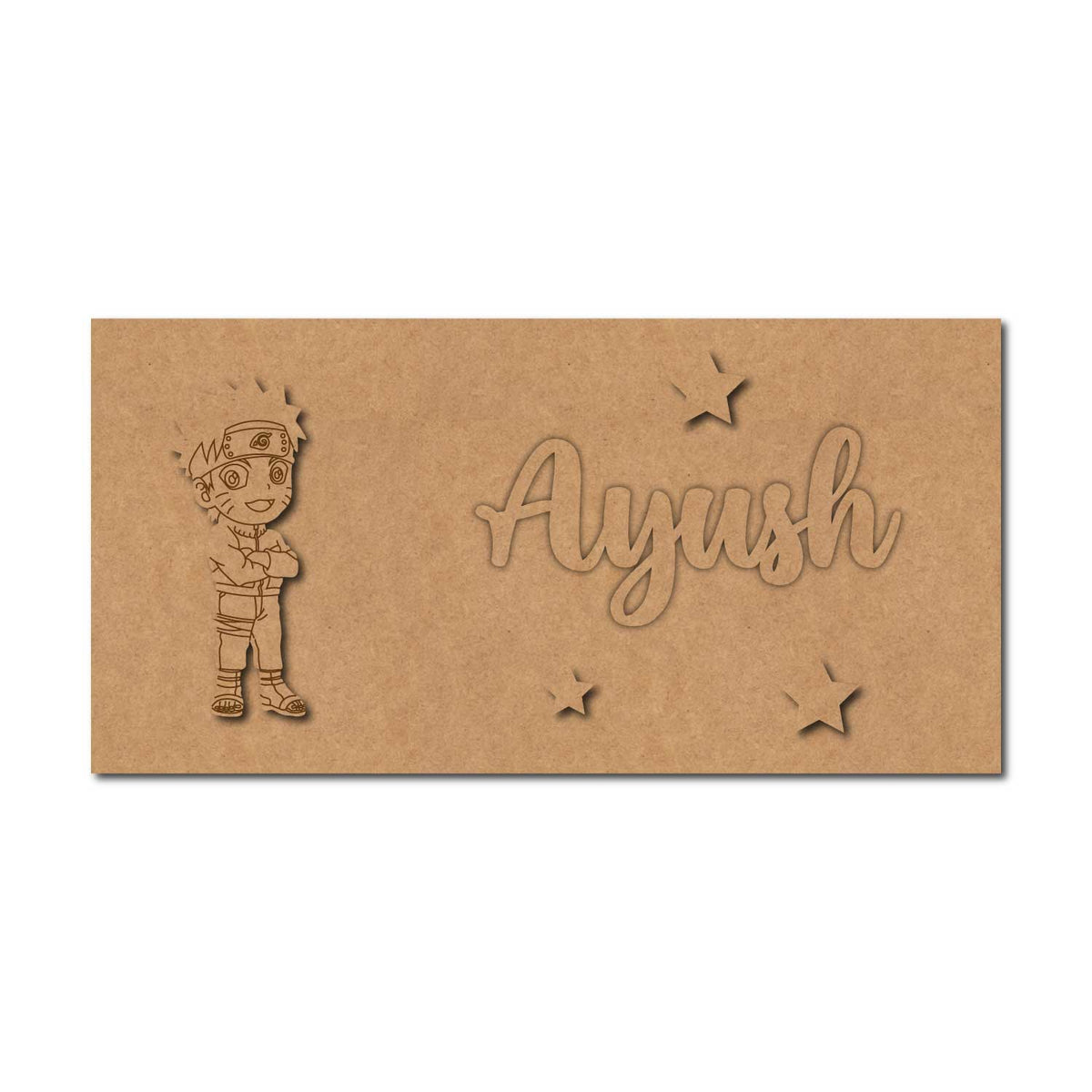 Naruto Ninja Kids Nameplate MDF Design 1