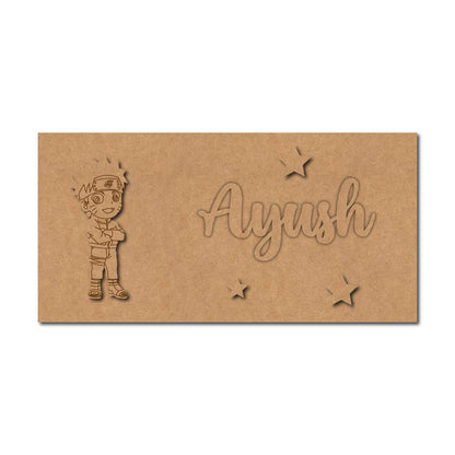 Naruto Ninja Kids Nameplate MDF Design 1