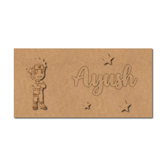 Naruto Ninja Kids Nameplate MDF Design 1