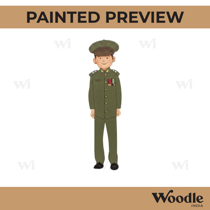Navy Pilot Man Pre Marked MDF Design 1