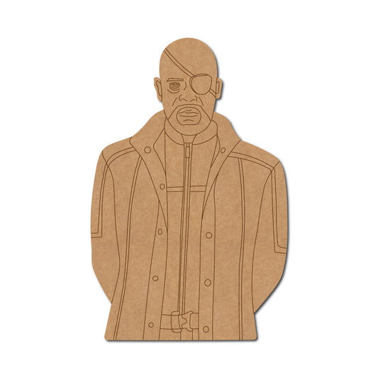 Nick Fury Marvel Avengers Pre Marked MDF Design 1