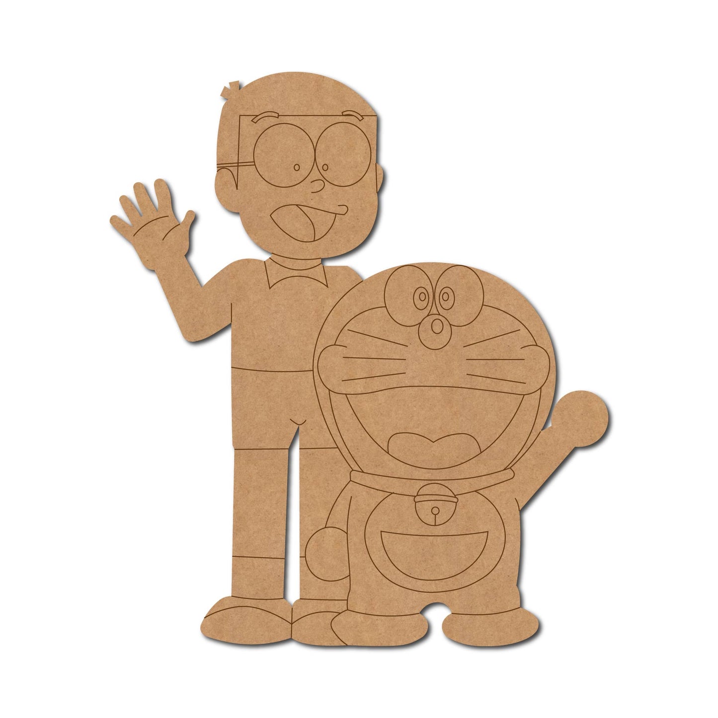 Nobita And Doraemon Pre Marked MDF Design 1