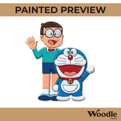 Nobita And Doraemon Pre Marked MDF Design 1