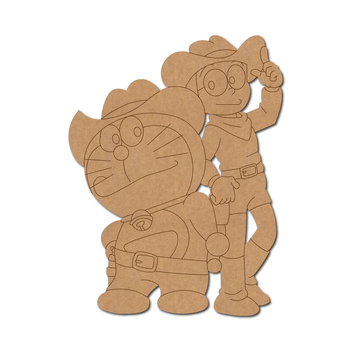 Nobita And Doraemon Pre Marked MDF Design 2