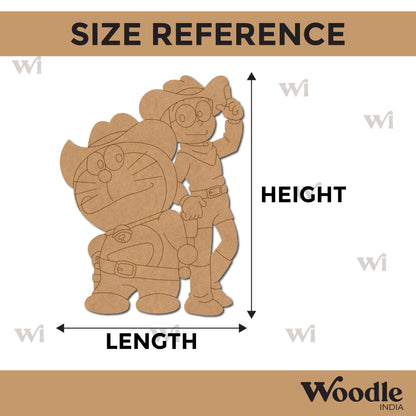 Nobita And Doraemon Pre Marked MDF Design 2