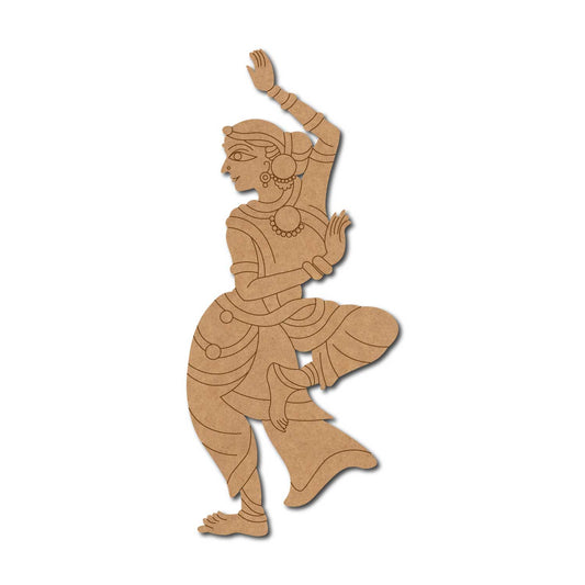 Nrityangna Dancing Woman Pre Marked MDF Design 1