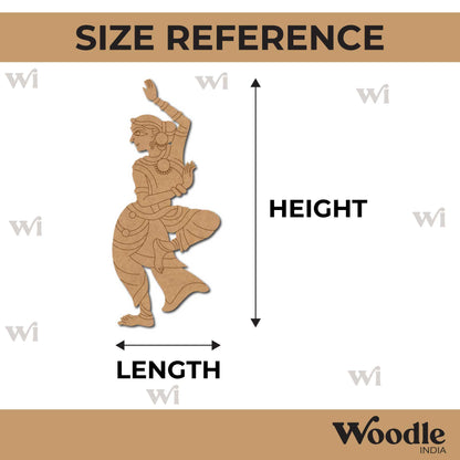 Nrityangna Dancing Woman Pre Marked MDF Design 1