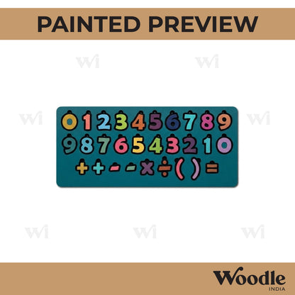 Numbers Puzzle MDF Design 1