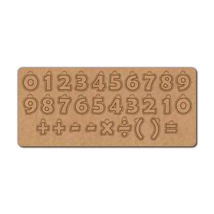 Numbers Puzzle MDF Design 1