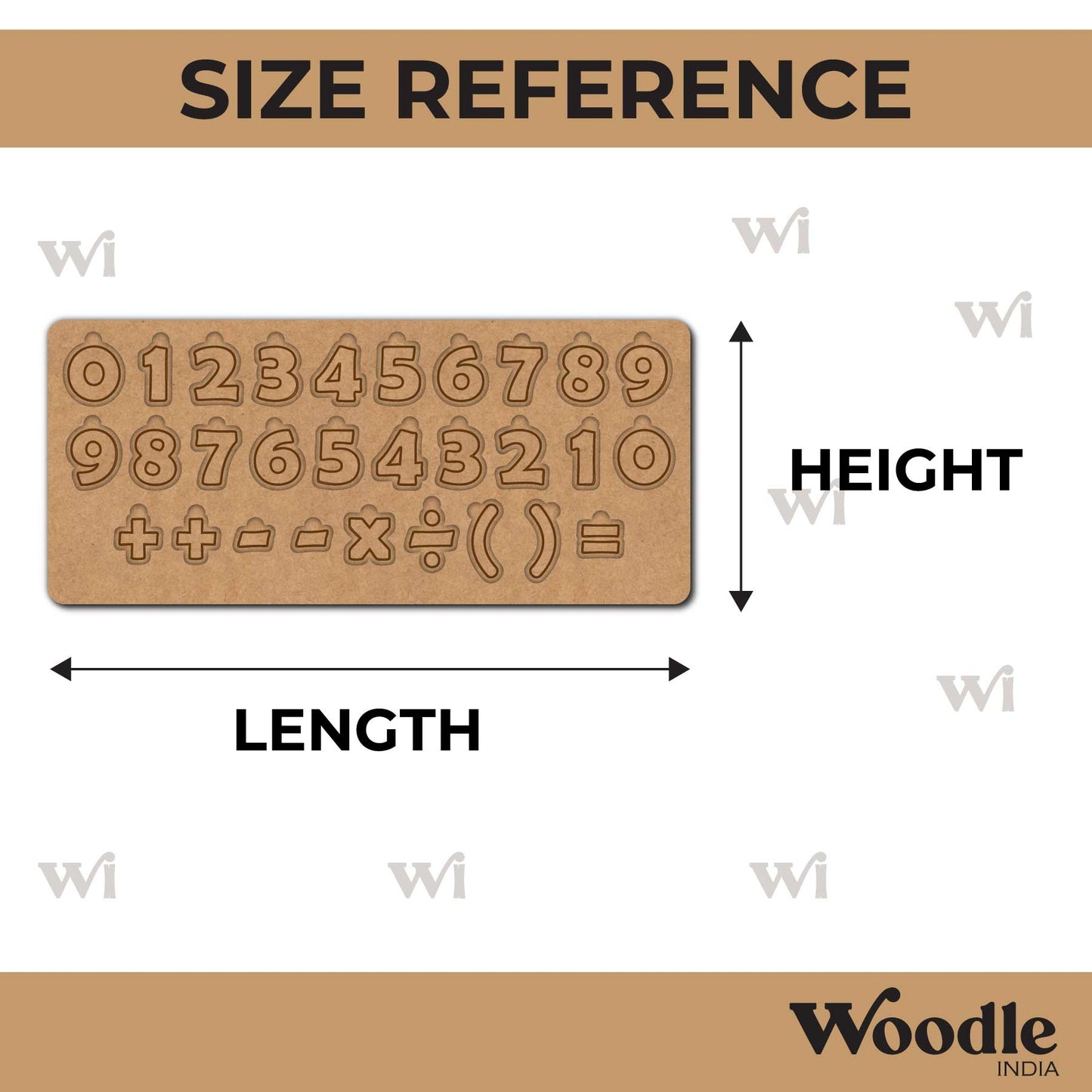 Numbers Puzzle MDF Design 1