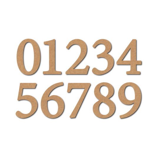 Numbers Set Cutout MDF Design 1