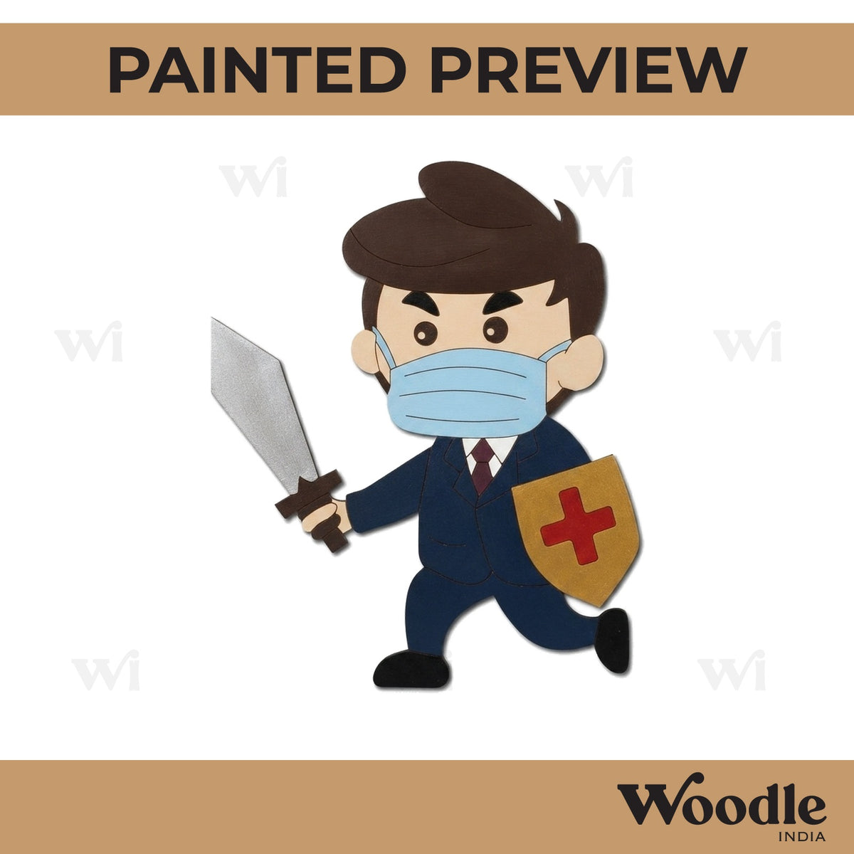 Nurse With Sword Pre Marked MDF Design 2