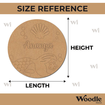 Ocean Theme Nameplate MDF Design 3