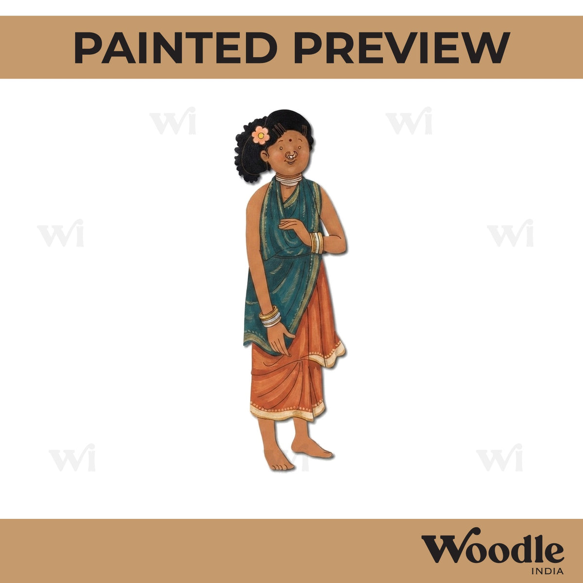 Odisha Tribal Woman Pre Marked MDF Design 1