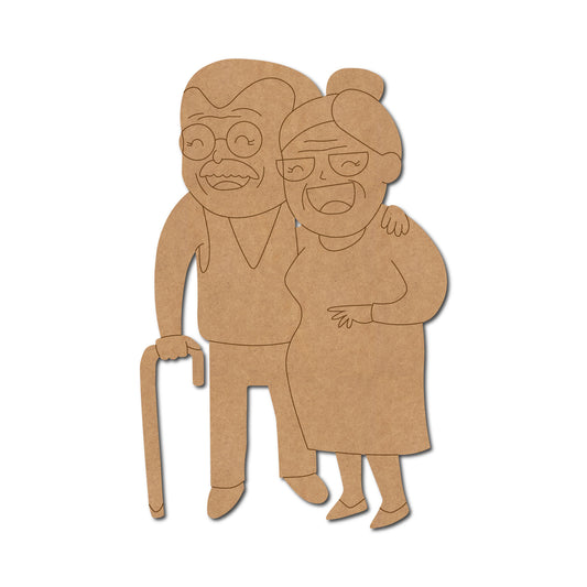 Old Couple Pre Marked MDF Design 1