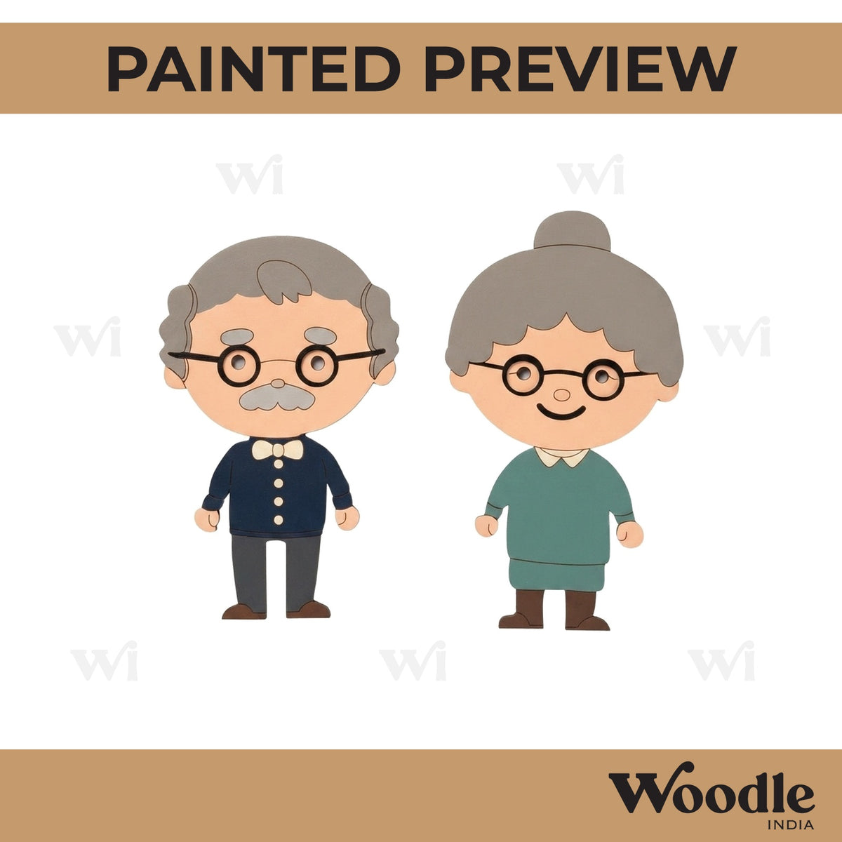 Old Couple Pre Marked MDF Design 2