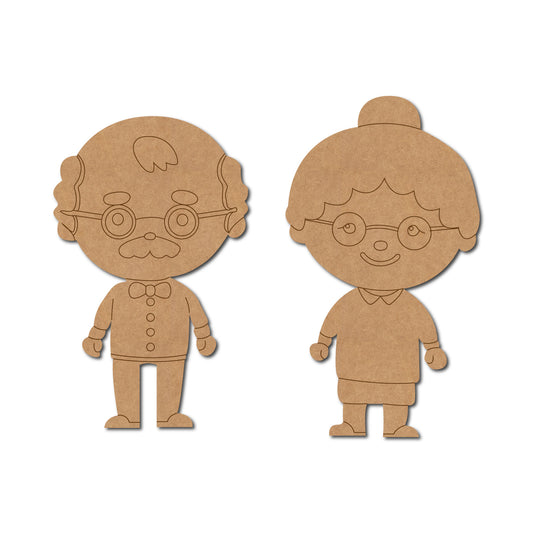 Old Couple Pre Marked MDF Design 2