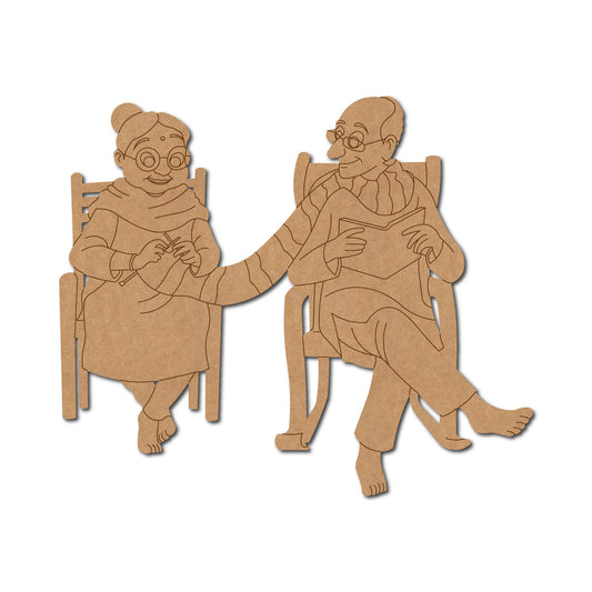 Old Couple Pre Marked MDF Design 3