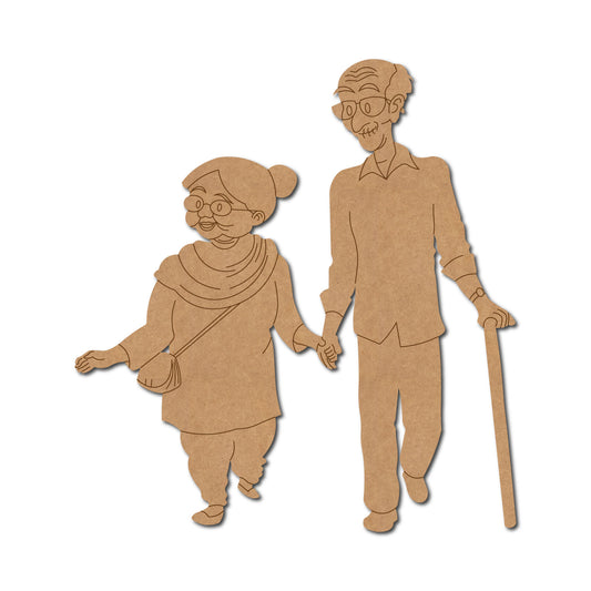 Old Couple Pre Marked MDF Design 4