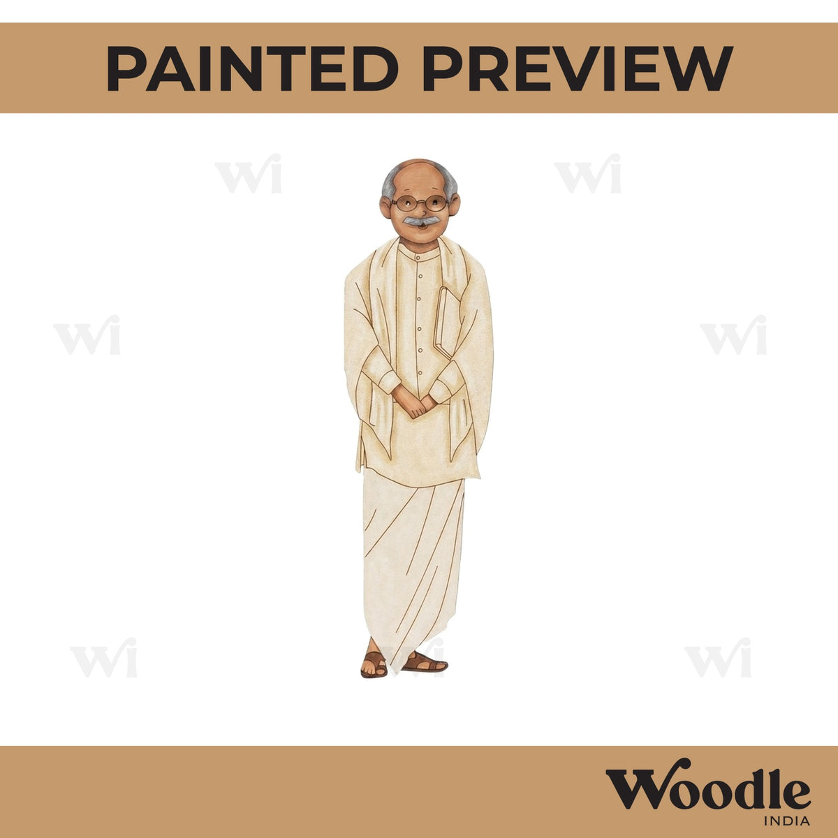 Old Man With Book Pre Marked MDF Design 1