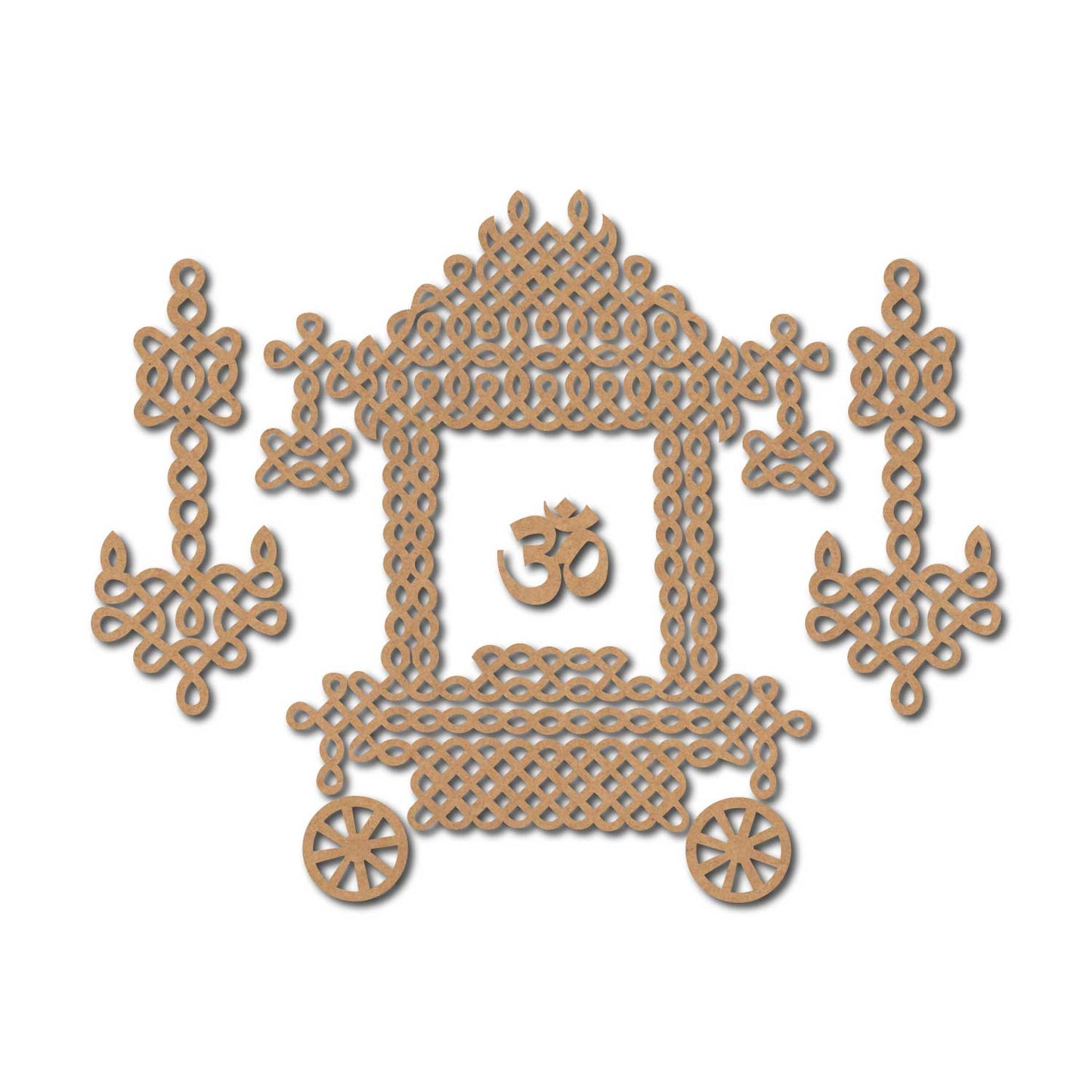 Om Kolam Muggu Pattern Cutout Set MDF Design 1