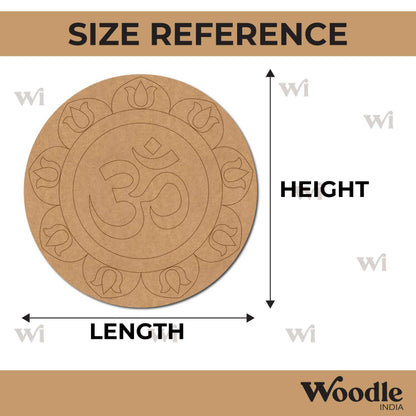 Om Lotus Pre Marked Round MDF Design 1