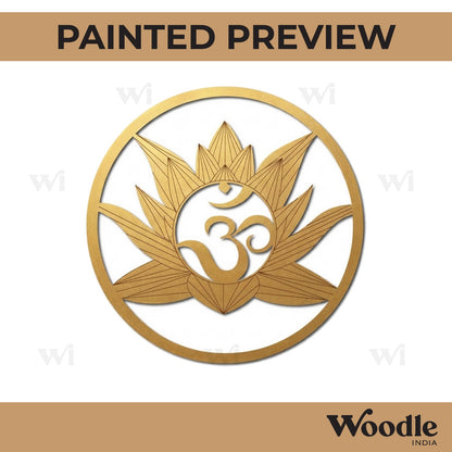 Om Lotus Pre Marked Round MDF Design 2