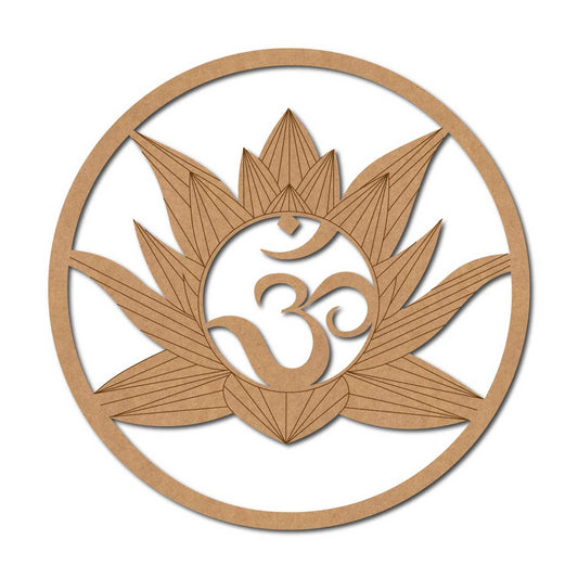 Om Lotus Pre Marked Round MDF Design 2