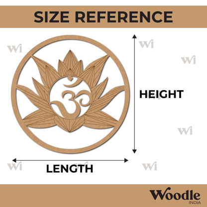 Om Lotus Pre Marked Round MDF Design 2