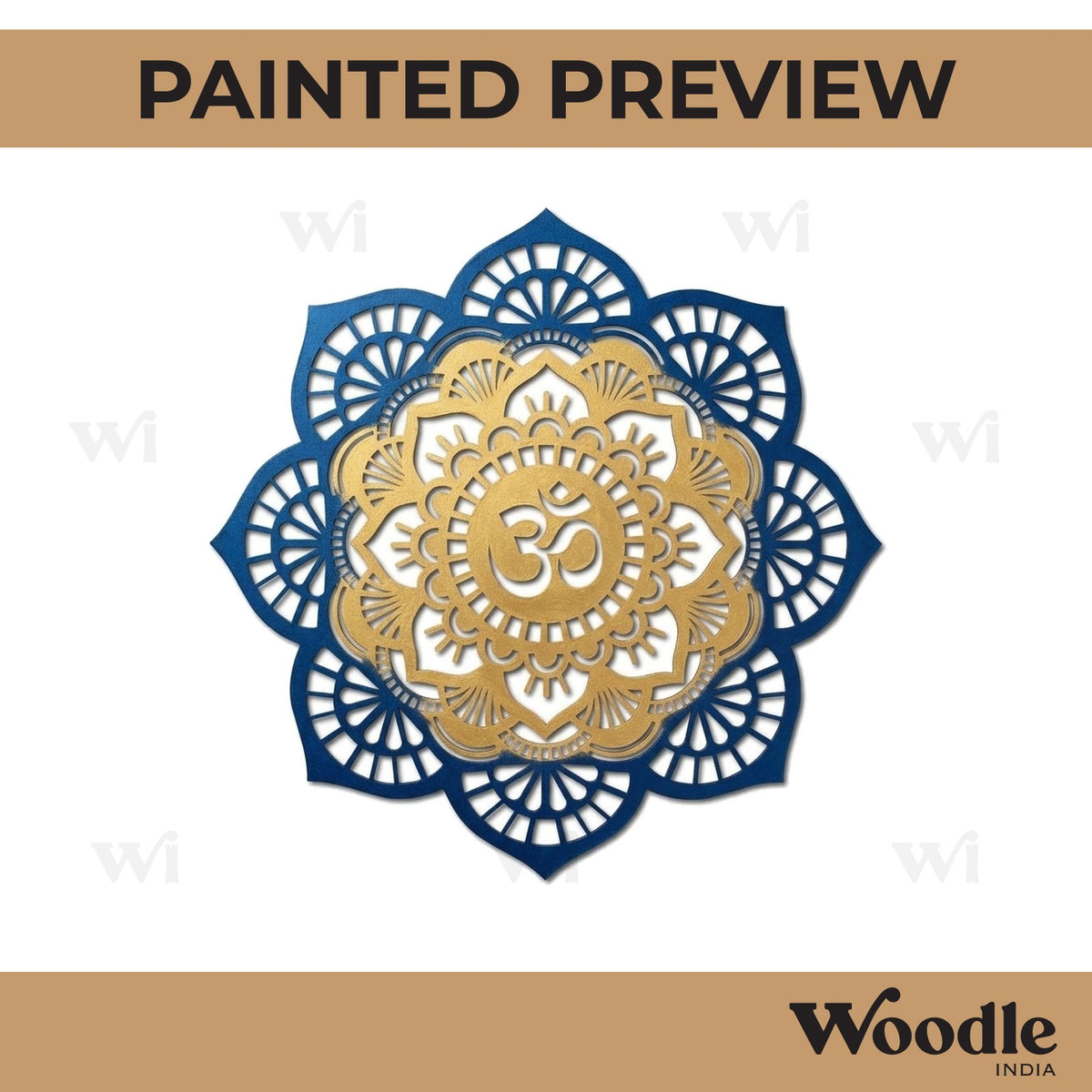 Om Mandala Base Cutout MDF Design 1