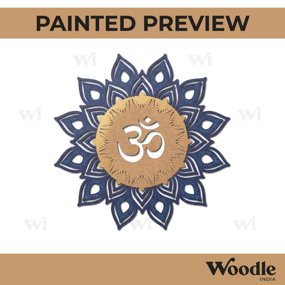 Om Mandala Base Cutout MDF Design 2