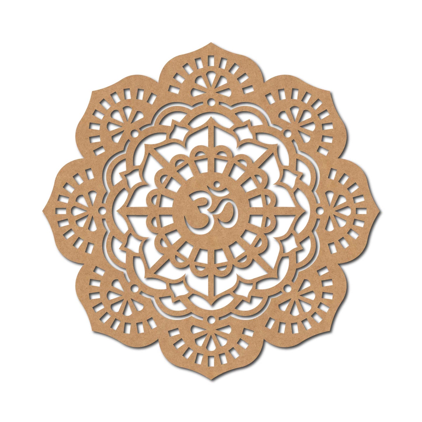 Om Mandala Base Cutout MDF Design 3