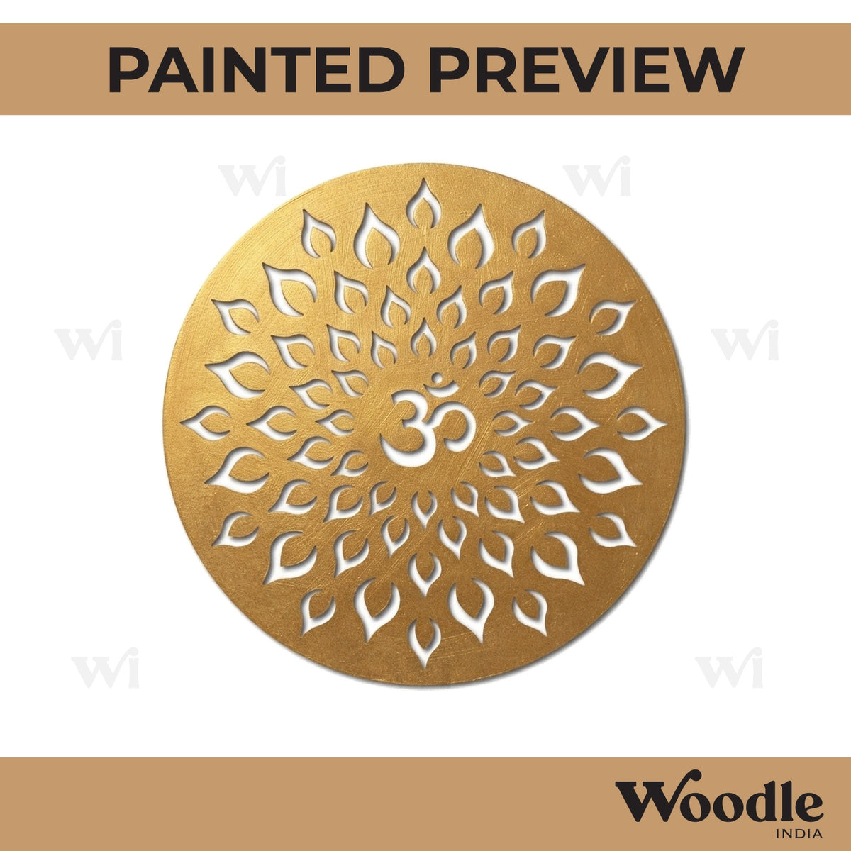 Om Mandala Base Cutout MDF Design 4