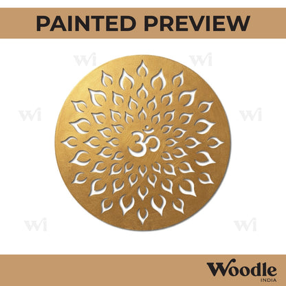 Om Mandala Base Cutout MDF Design 4