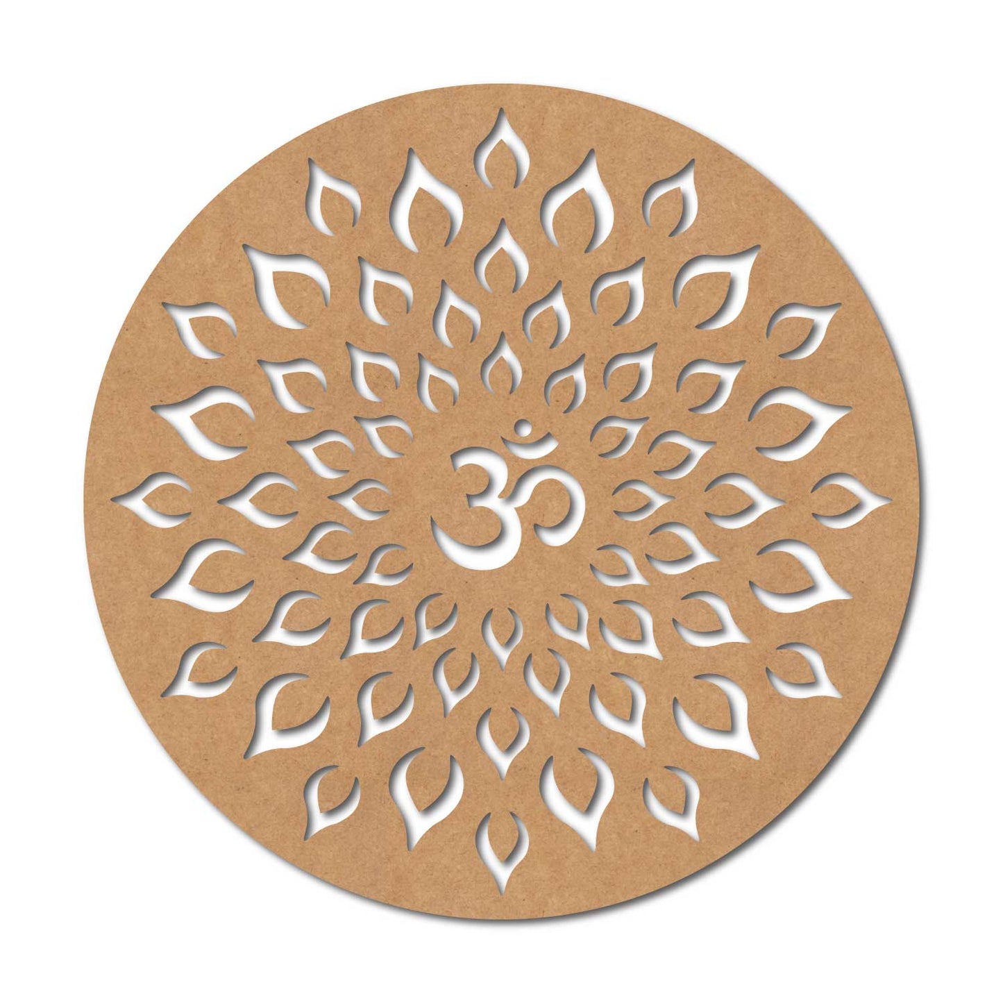 Om Mandala Base Cutout MDF Design 4