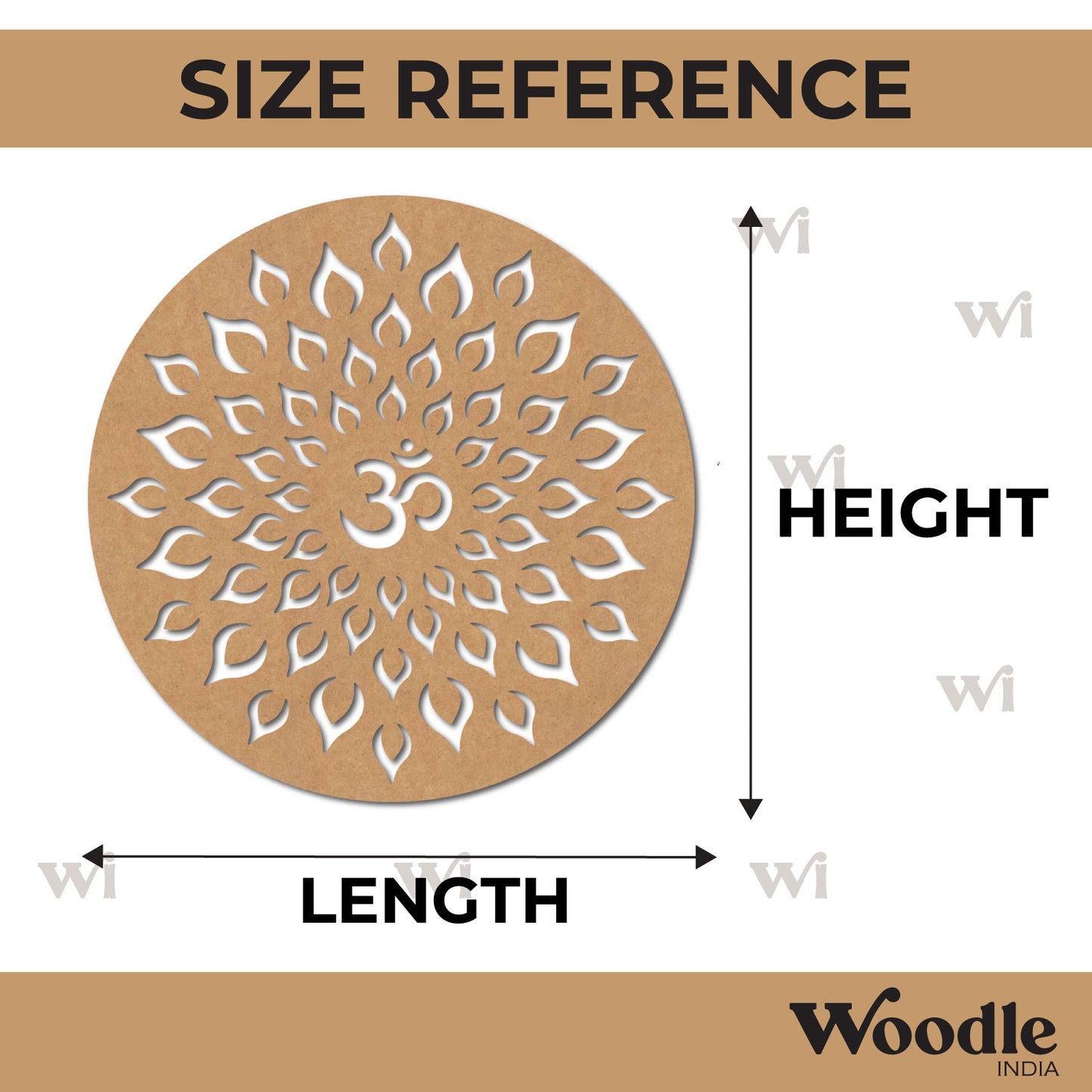 Om Mandala Base Cutout MDF Design 4