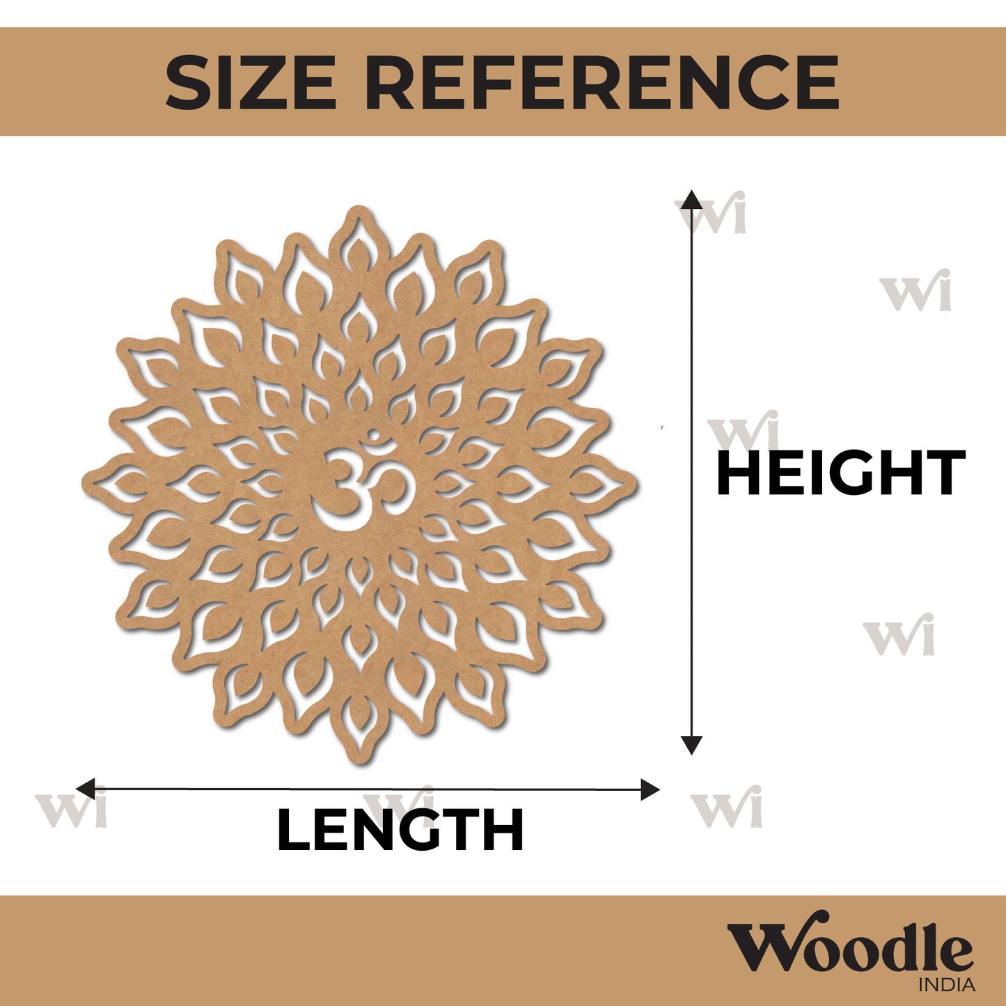 Om Mandala Base Cutout MDF Design 5