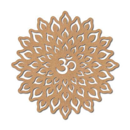 Om Mandala Base Cutout MDF Design 5