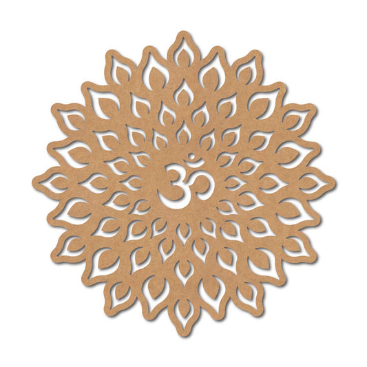 Om Mandala Base Cutout MDF Design 5
