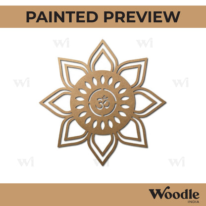 Om Mandala Base Cutout MDF Design 6