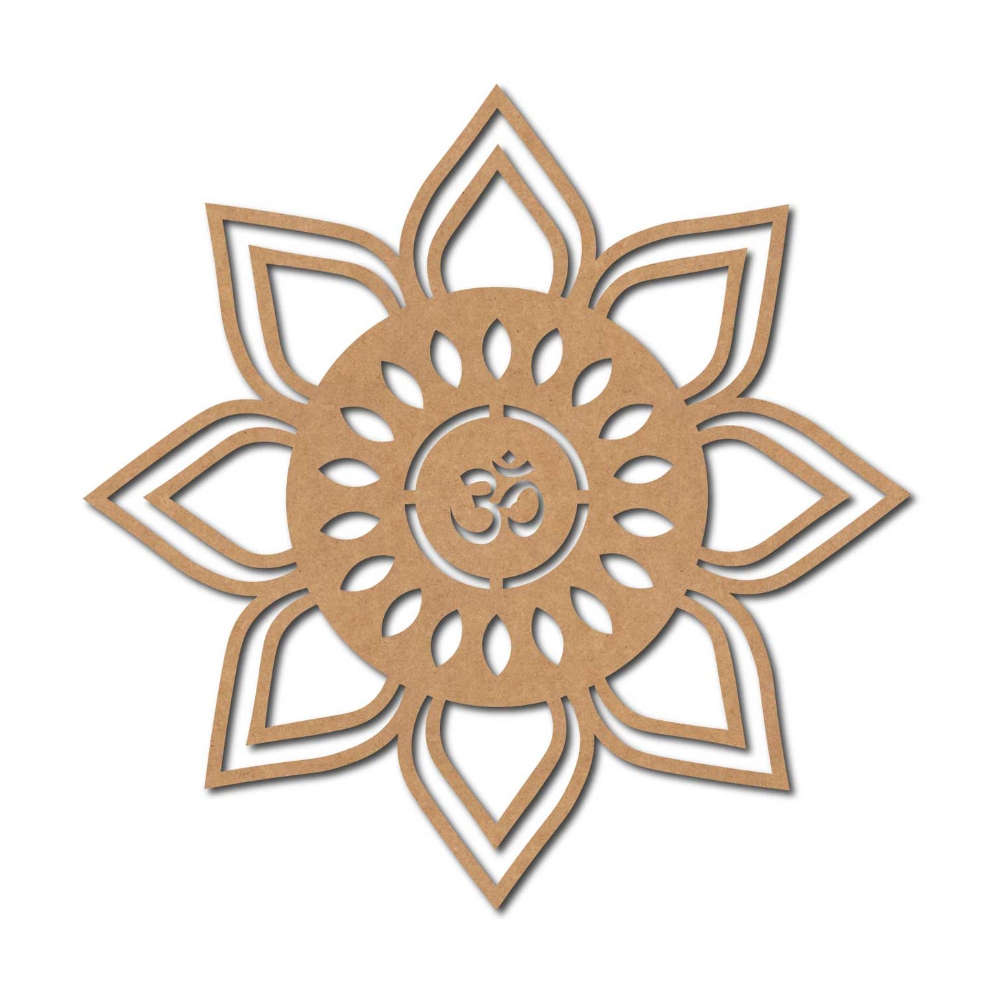 Om Mandala Base Cutout MDF Design 6