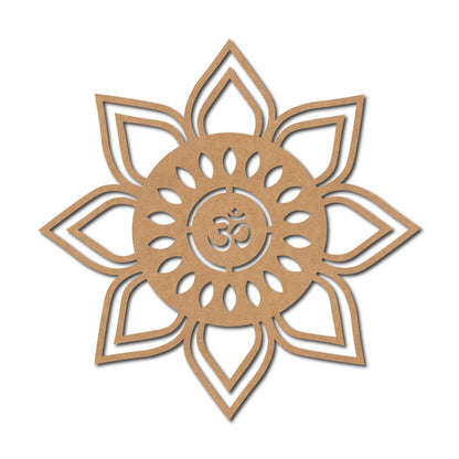 Om Mandala Base Cutout MDF Design 6