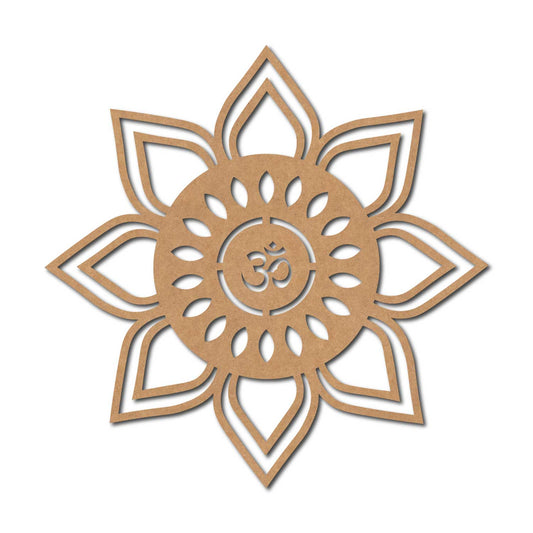 Om Mandala Base Cutout MDF Design 6