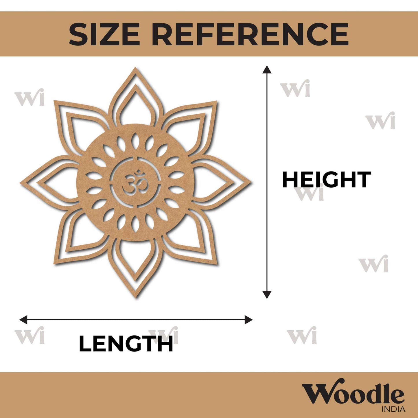 Om Mandala Base Cutout MDF Design 6