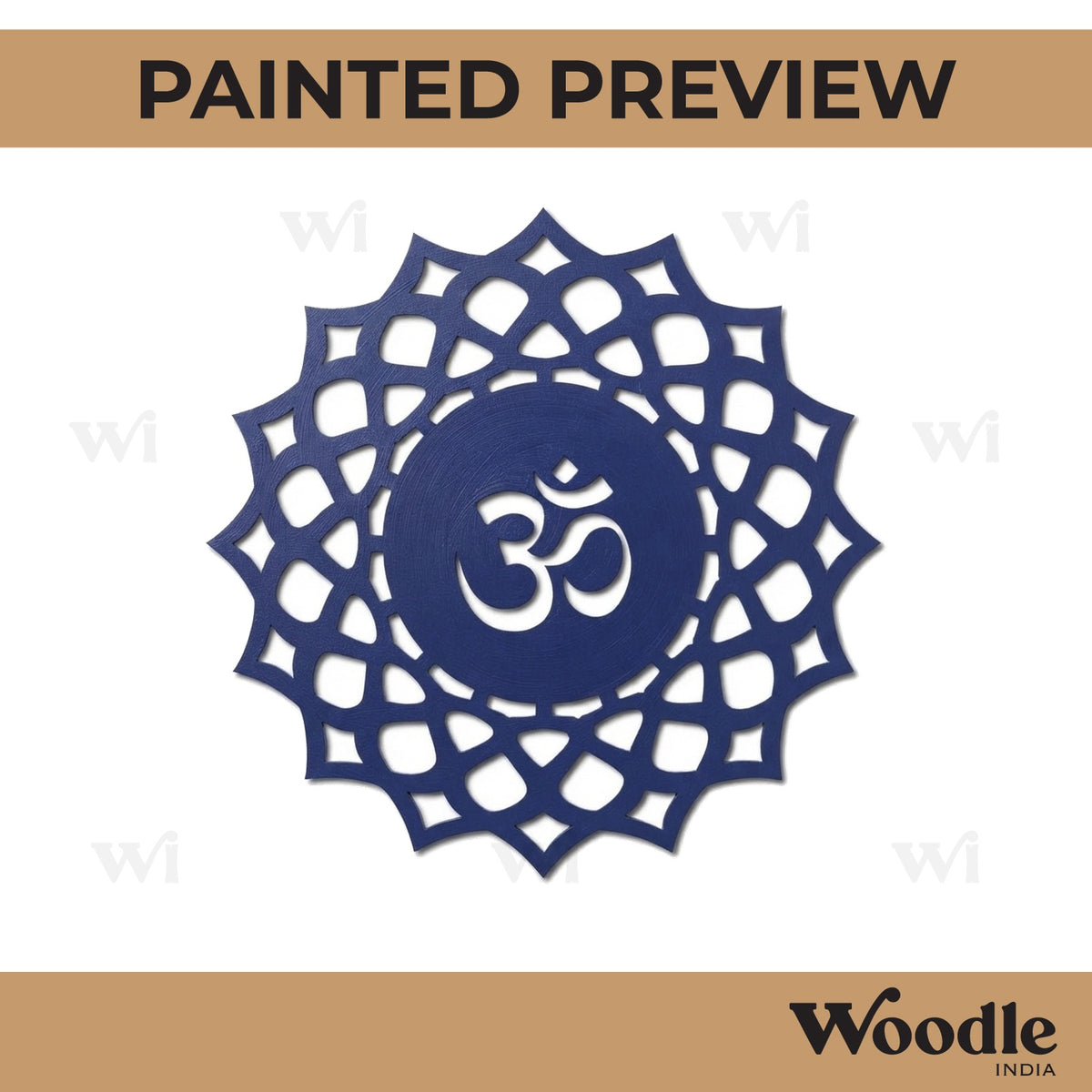 Om Mandala Base Cutout MDF Design 7