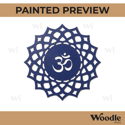Om Mandala Base Cutout MDF Design 7