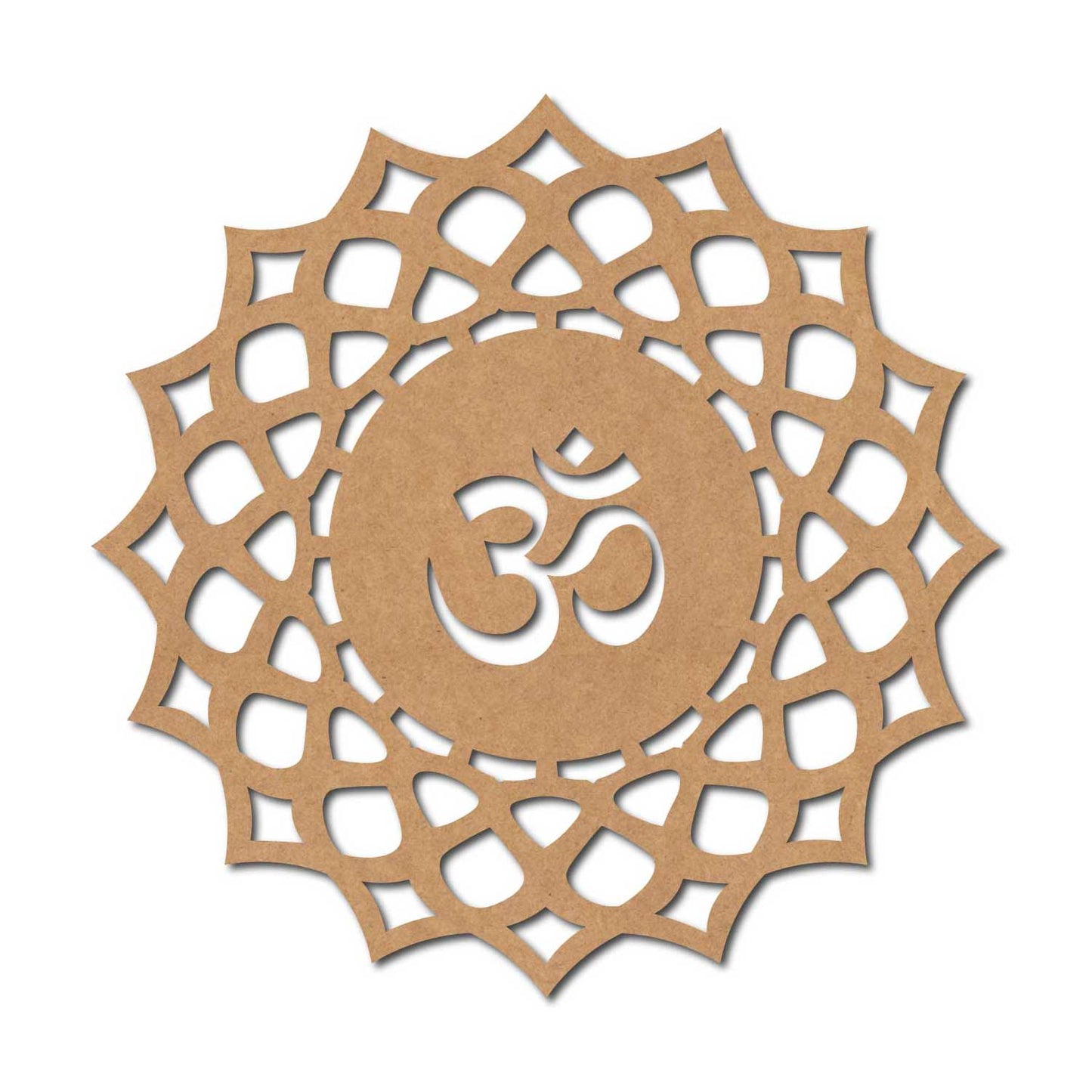 Om Mandala Base Cutout MDF Design 7