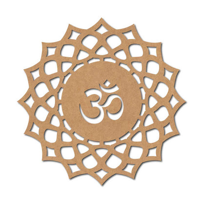 Om Mandala Base Cutout MDF Design 7